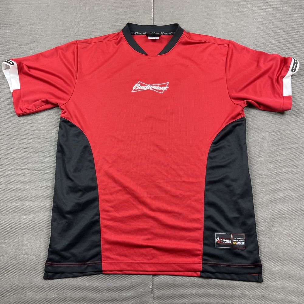 Dale‎ Earnhardt Jr Shirt Mens Large NASCAR Racing Budweiser Chase Authentics